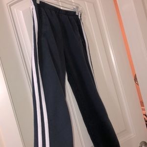 Navy blue racer stripe sweats